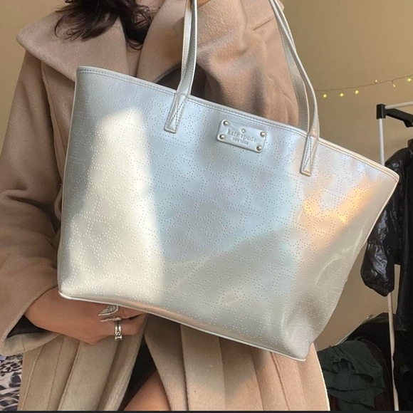 Kate Spade silver Structured Tote Bag - Picture 1 of 8